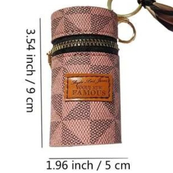 Luxury Pink Mini Keychain Bucket Cosmetic Bag Handbag Pendant - Picture 3 of 9